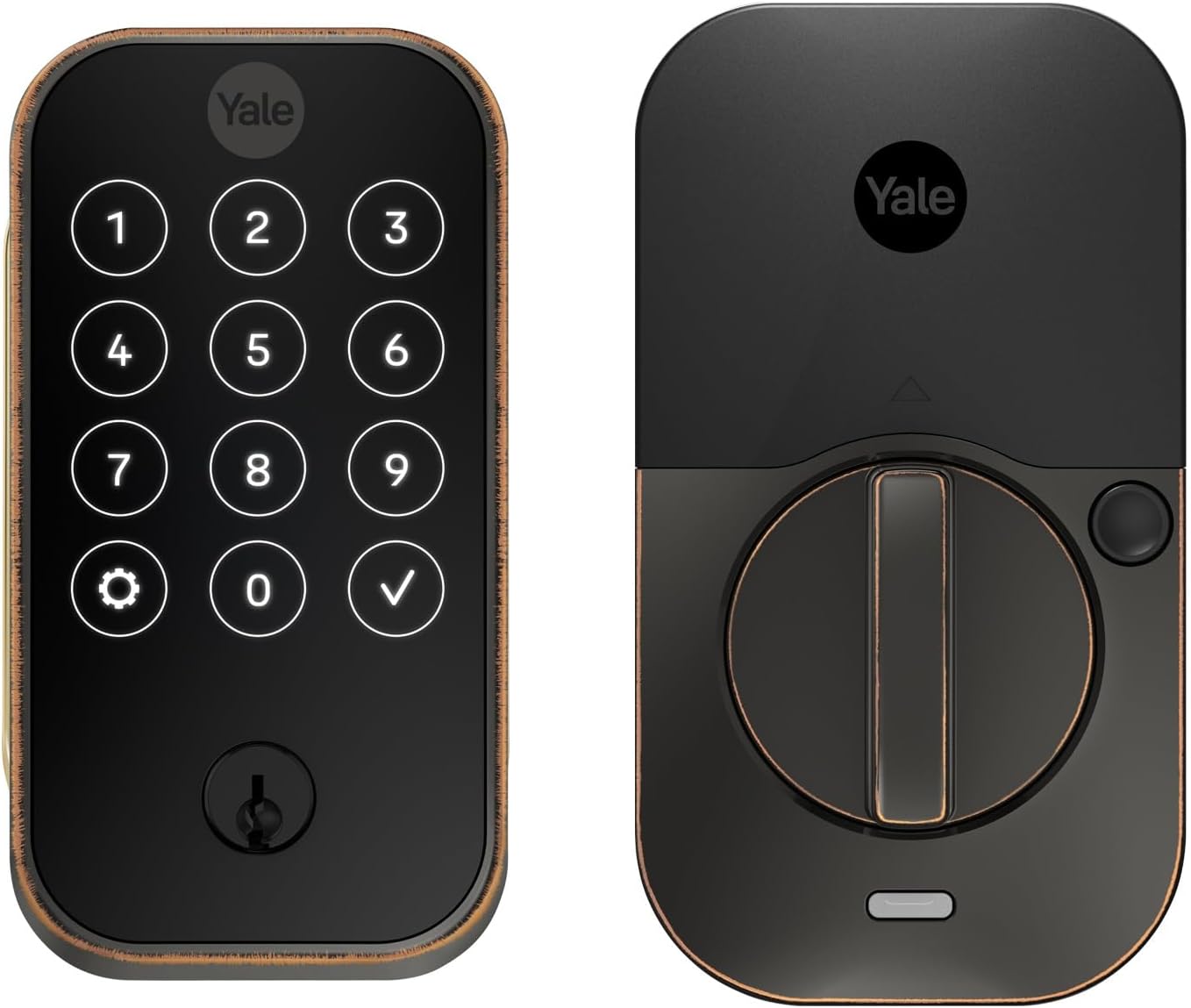 Yale Assure Lock 2 – Oil Rubbed Bronze Smart Lock for Front Door with Keypad and Adjustable Entry Codes (No Wi-Fi) and Deadbolt – Secure Keyless Entry Door Lock, YRD420-BLE-0BP