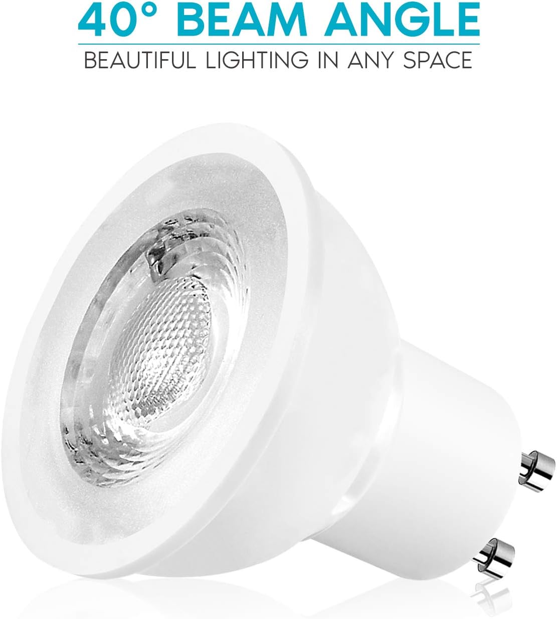 LUXRITE MR16 GU10 LED Bulbs Dimmable, 50W Halogen Equivalent, 2700K Warm White, 500 Lumens, 120V Spotlight LED Bulb GU10, Enclosed Fixture Rated, Perfect for Landscape or Home Lighting (6 Pack)