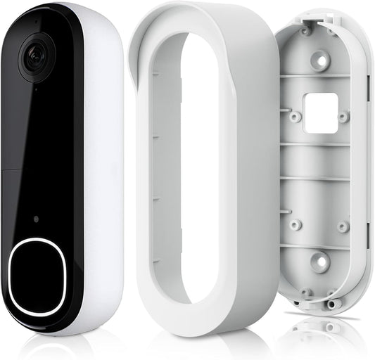 Adhesive Doorbell Mount Compatible with Arlo Video Doorbell 2K/HD (2nd Gen), No-Drill Mounting Bracket Accessories, Easy Installation, Anti-Theft Camera Mount for Apartments, Renters, Houses, Dorm