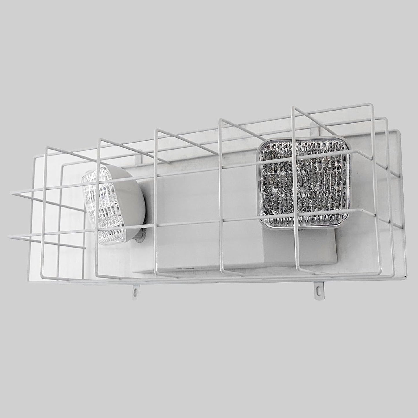 TANLUX LED Emergency Light with Wire Guard, Protective Coated Steel Wire Guard with Emergency Light
