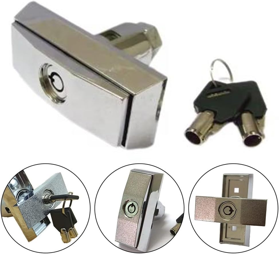 Zinc Alloy T-Handle Lock for Vending Machines, Game Cabinets, and Car Washing Equipment Weather‑Resistant Security Mechanism
