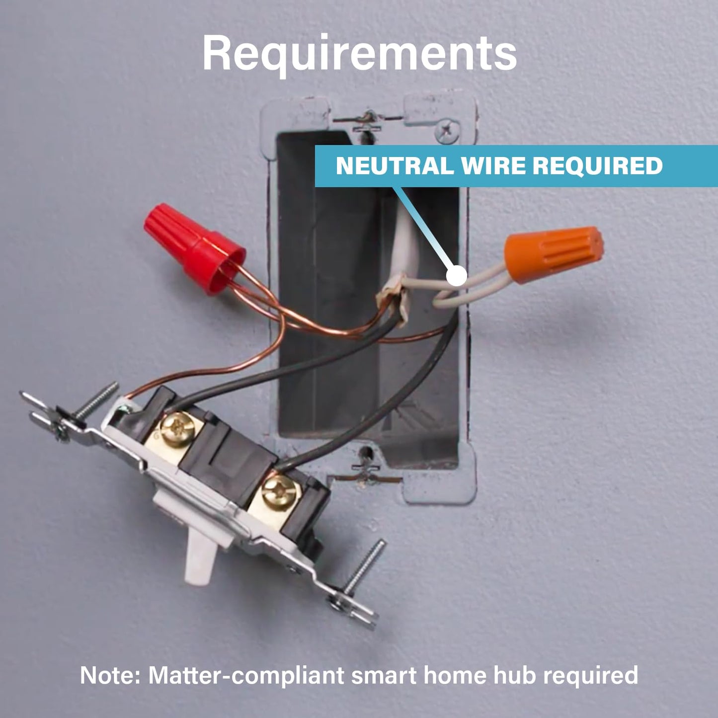 Legrand Wi-Fi Matter Smart Switch, Effortless Setup, Enhanced Compatibility with Apple HomeKit, Google Home, Alexa & SmartThings, Easy Wi-Fi Connectivity with Matter, Pack of 1