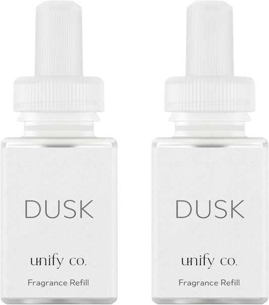 Pura & Unify Co. Home Scent Refill - Smart Home Air Diffuser - Up to 120-Hours of Luxury Fragrance per Refill - Home Essential - Clean & Safe Diffuser Fragrance - 2 Pack, Dusk