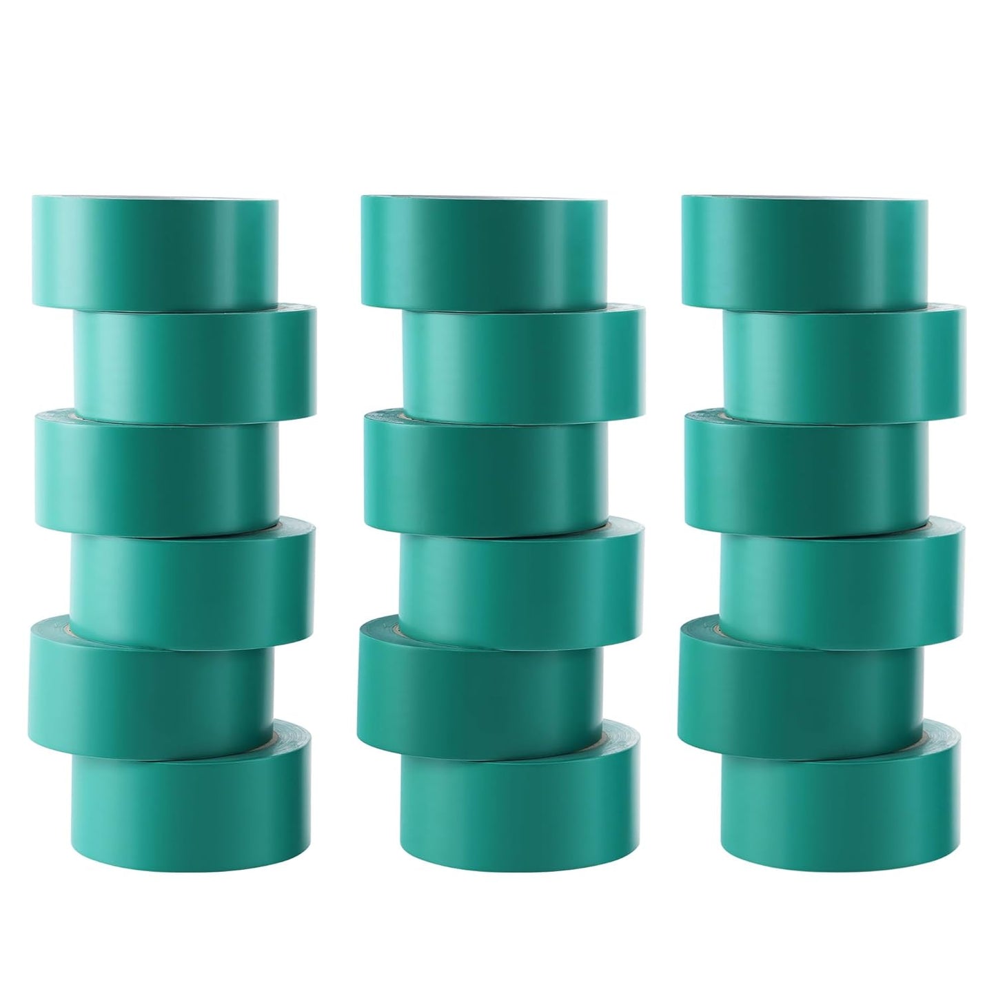 Lichamp 18 Rolls Vinyl Tape, Premium Safety Marking and Traffic Floor Marking Tape, Bundling, Social Distancing, 2 Inch x 36 Yards per Roll, 648 Total Yards, Green