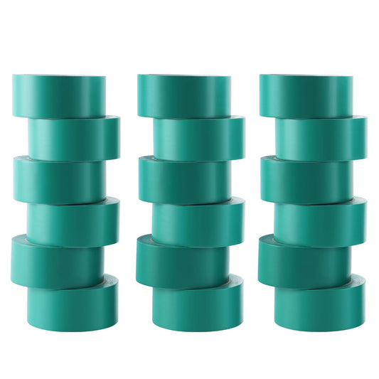 Lichamp 18 Rolls Vinyl Tape, Premium Safety Marking and Traffic Floor Marking Tape, Bundling, Social Distancing, 2 Inch x 36 Yards per Roll, 648 Total Yards, Green
