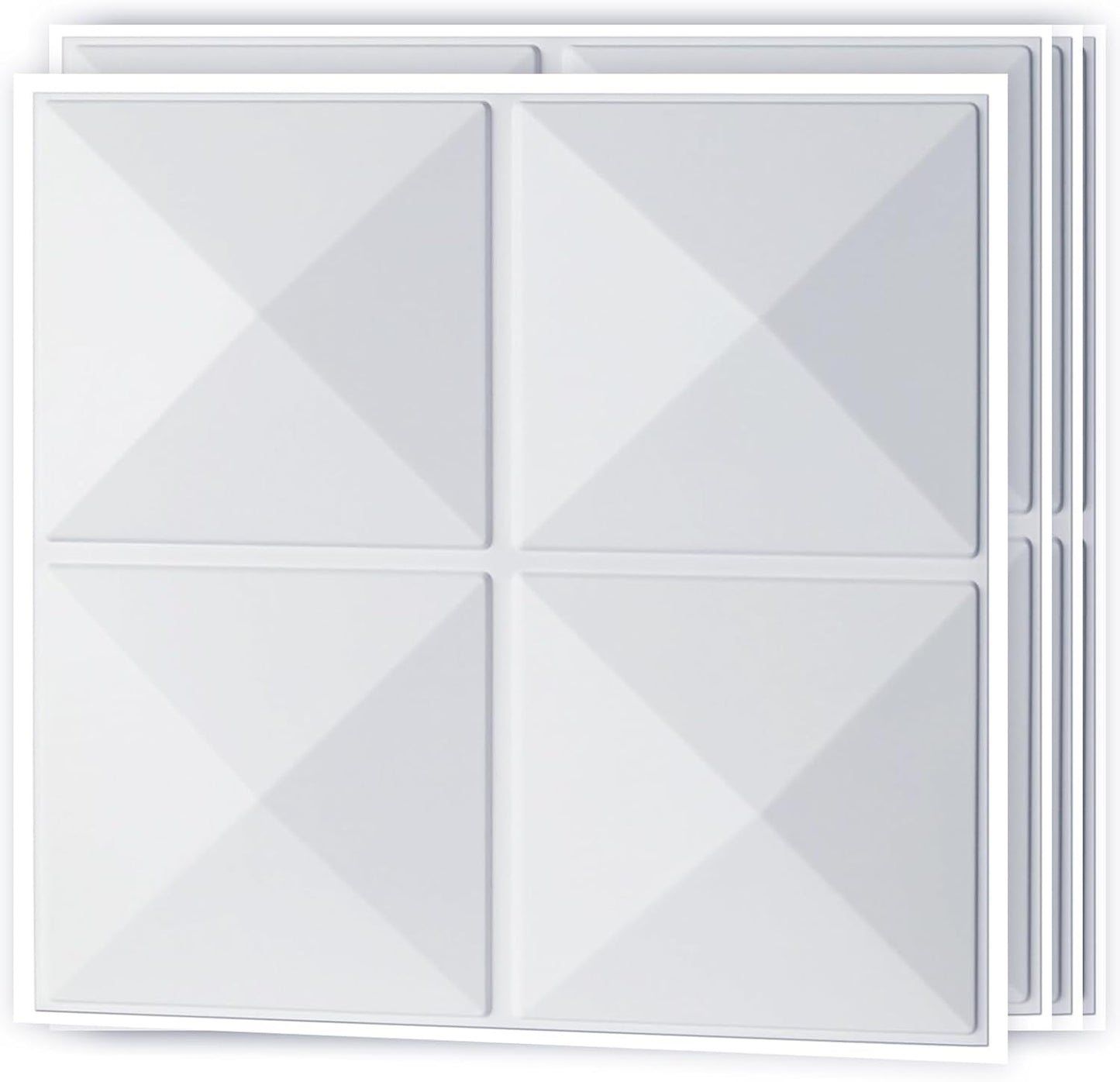 Art3d Decorative 3D Wall Panel, 32 Sq.FT PVC Interior Wall Decor for Living Room, Bedroom, Lobby, Office, Shopping Mall, White