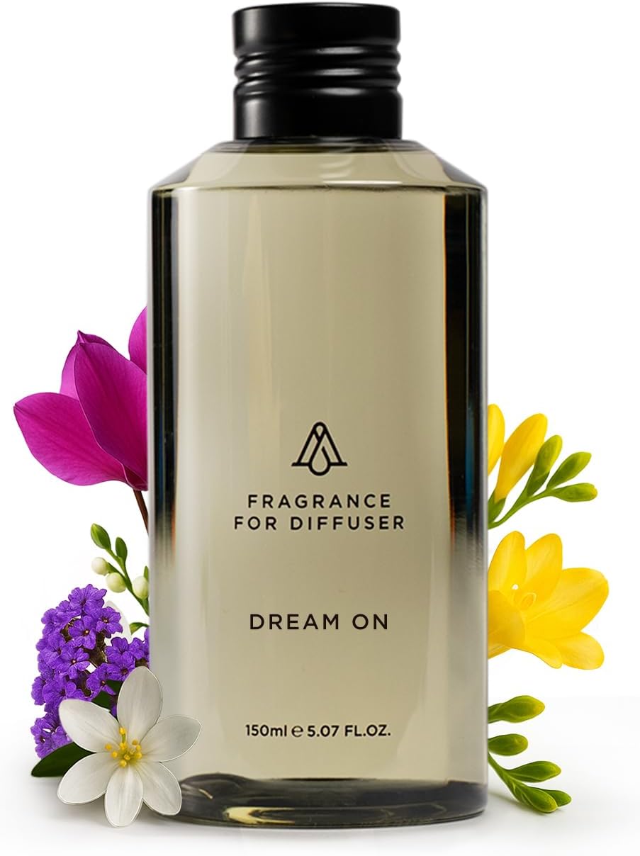 AromaPlan Hotel Scents Dream On 5 Fl Oz (148ml), Home Luxury Aroma & Hotel Fragrance Diffuser Oil- Hotel Diffuser Oil for Aromatherapy- USA Made, Bigger Bottle, Bolder Aroma & Longer Lasting