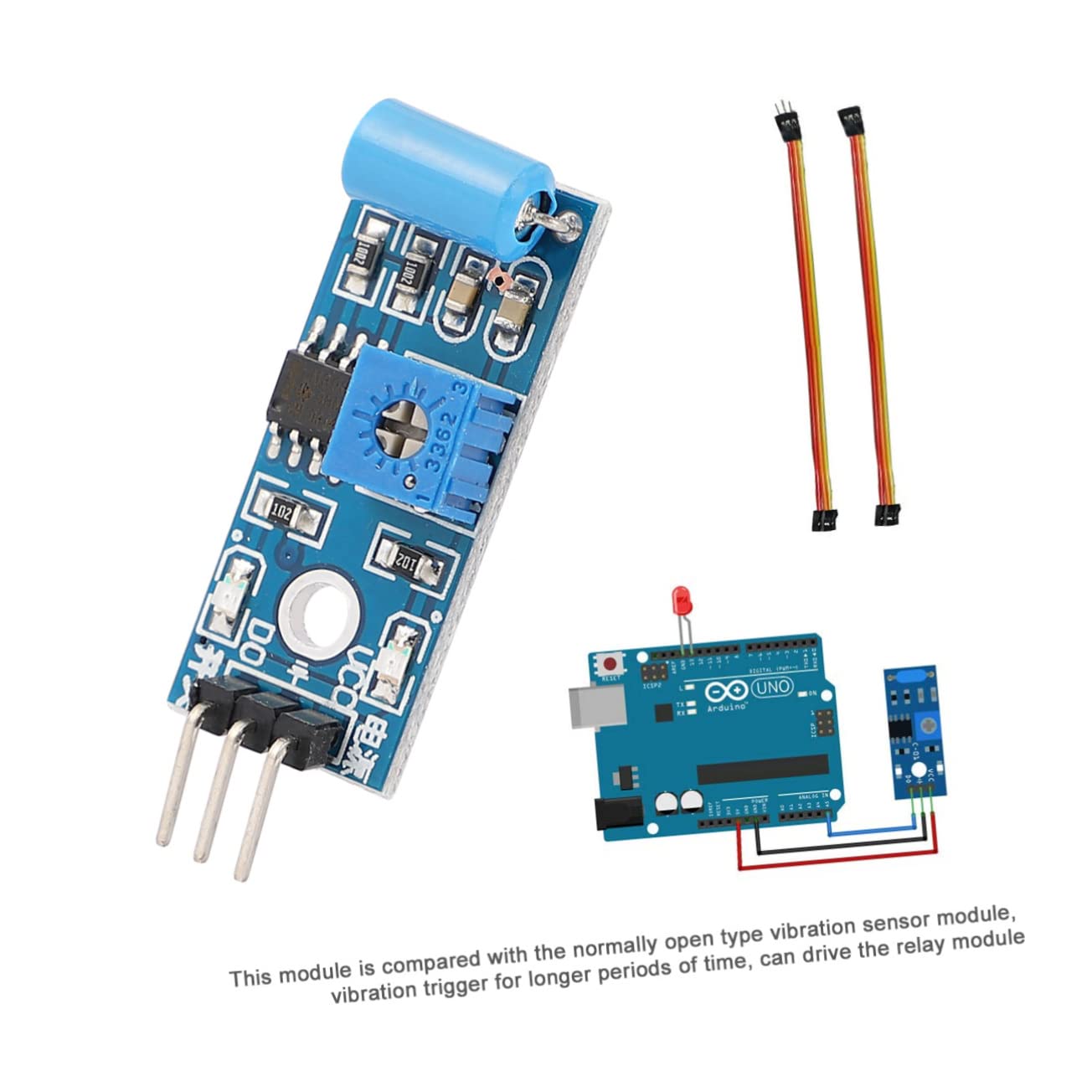 Luxshiny 10pcs Normally Closed Type Sensor Module Alarm System for Theft and Earthquake Detection Microcontroller Compatible Low Level Output Trigger