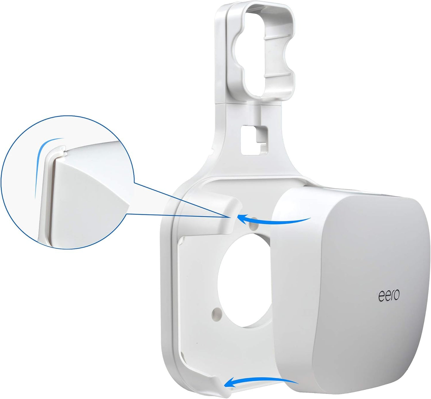 Wall Mount Holder for EERO Pro 6 Mesh WiFi System, Space Saving Outlet Wall Mount Bracket for EERO Pro 6 Router with Cord Management and Easily Moved(2 Pack)