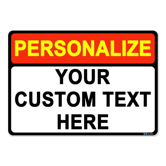 Custom Sign Outdoor Metal, Personalized Metal Sign for Parking, Gate, Delivery, Garage, Weatherproof Customized Signs for Outside, Make Your Own Signs Custom(10x7 Inches, Header)