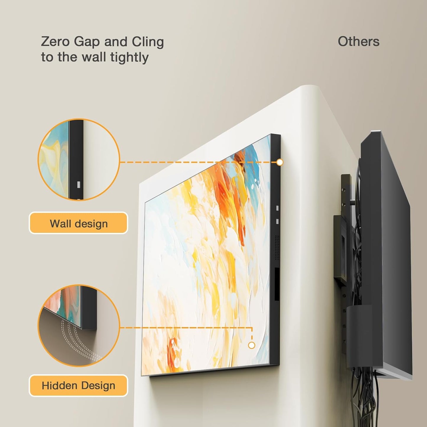 65 Inch 4K UHD 700nits Wall Mount Digital Signage Slim Fit Frameless Commercial Display LCD Monitor Advertising Screen 4-32GB Android 11.0 with HDMI In