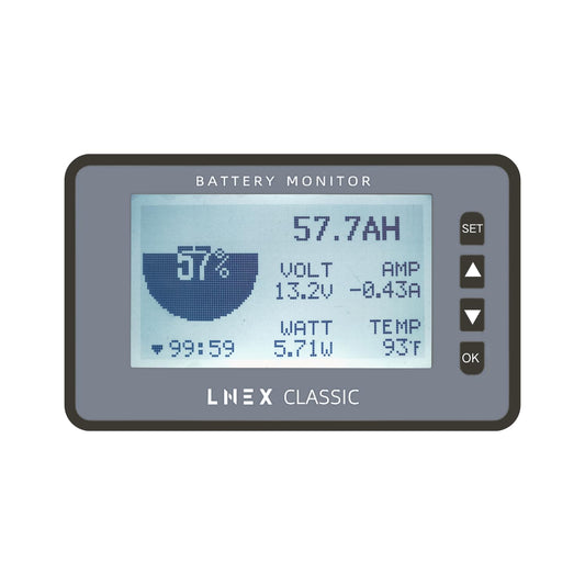 500A Battery Monitor with Shunt, 3" Color Screen RV Monitor with Programmable Alarm for 8-120V Lifepo4, Lithium, Gel, Flooded Battery
