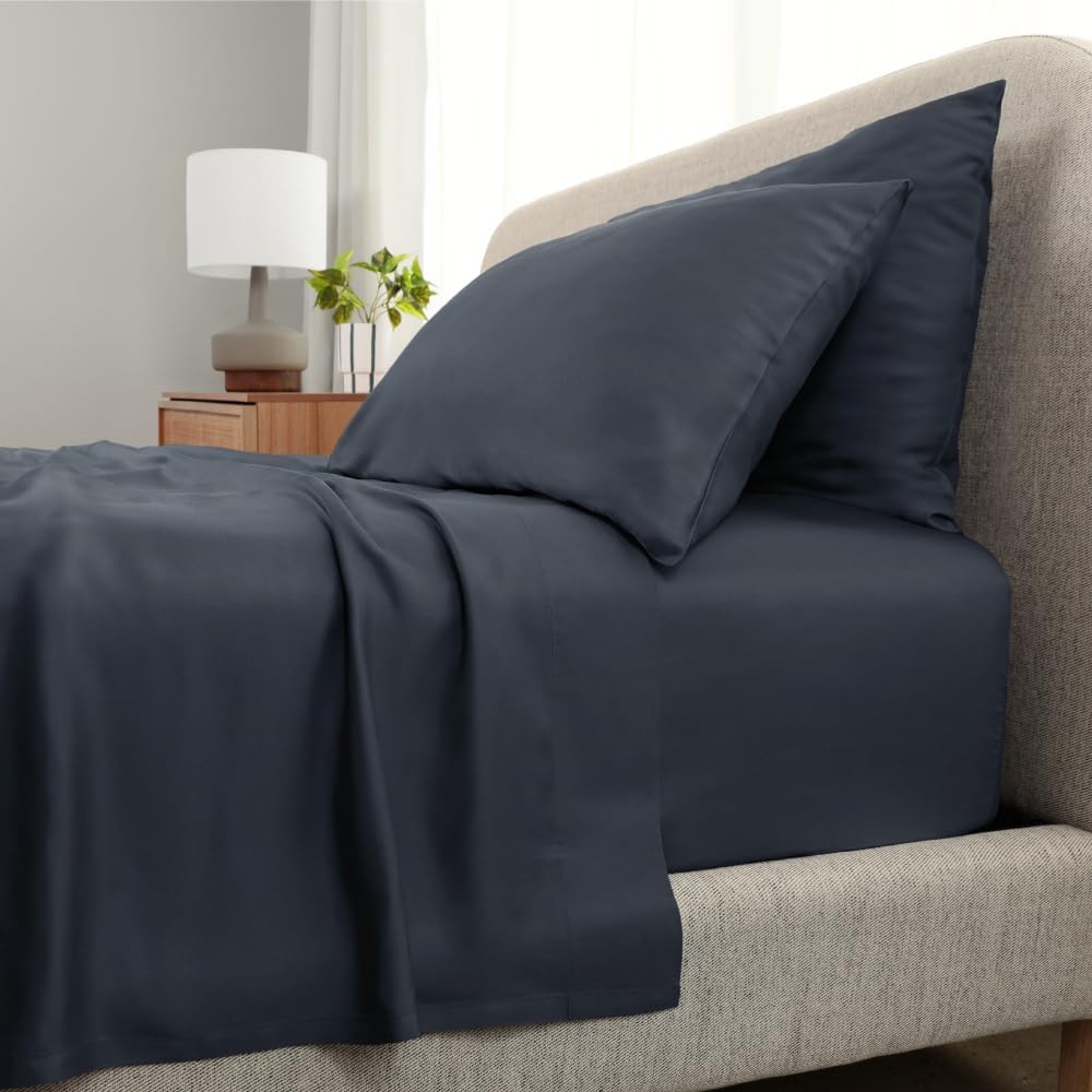 Cariloha Aloha Soft 4-Piece Sheet Set | Cape Blue | Split King | Made from 100% Viscose derived from Bamboo | Introductory Sheet Line