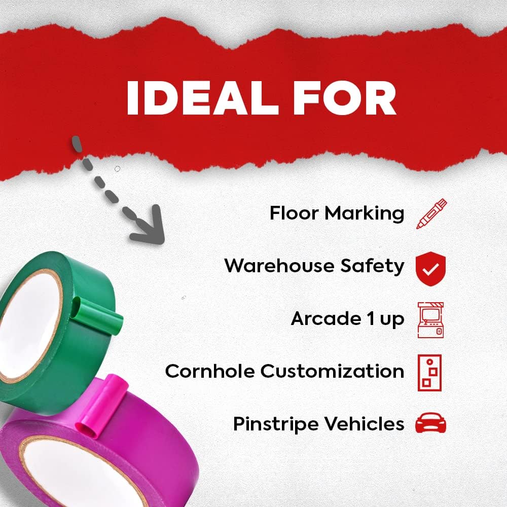 MAT Vinyl Marking Tape Kelley Green - 3/4 inch x 36 yds. for Safety Floor Marking (School Gym, Restaurants, Warehouse), Dance Floor Splicing, Pinstriping Cars & Boats