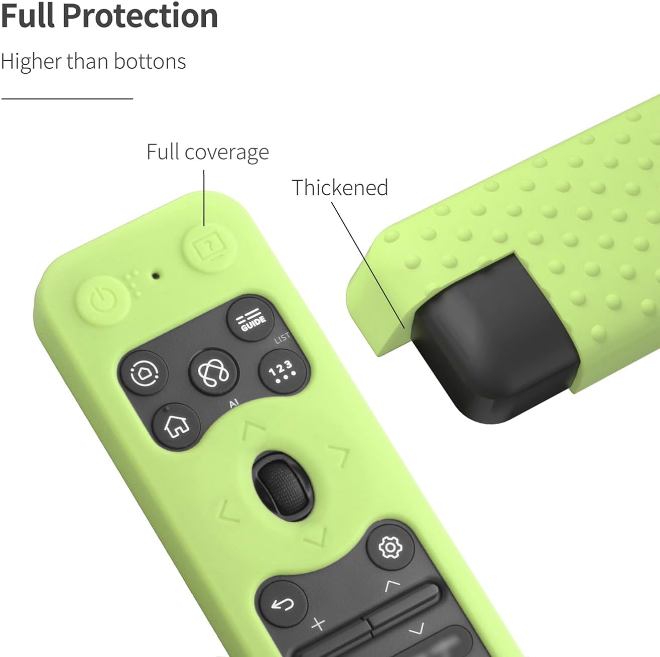 Silicone Case for LG MR25GA Remote Cover Compatible with 2025 LG OLED Smart TV C5 B5 G5 M5 Series Remote Protective Case Cover (Glow Green)