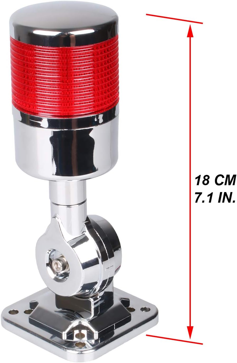 110V to 220V LED Stack Tower Lights, Industrial Warning Lights, Andon Lights, Column Signal Tower Indicator Lamp Beacon, Continuous/Flashing Light Switchable, 1 Layer (with Buzzer)