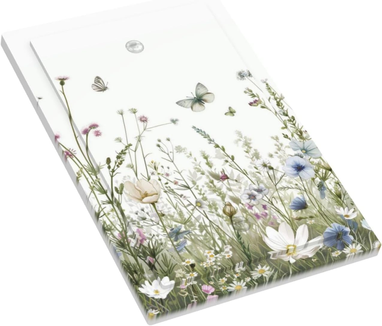 Colorful Wildflowers Daisy Plant Butterfly Floral Light Switch Cover Plate 1 Gang No Device Blank Electrical Wall Plates Faceplate Decorative Switch Plate for Bed Room Living Room Decor