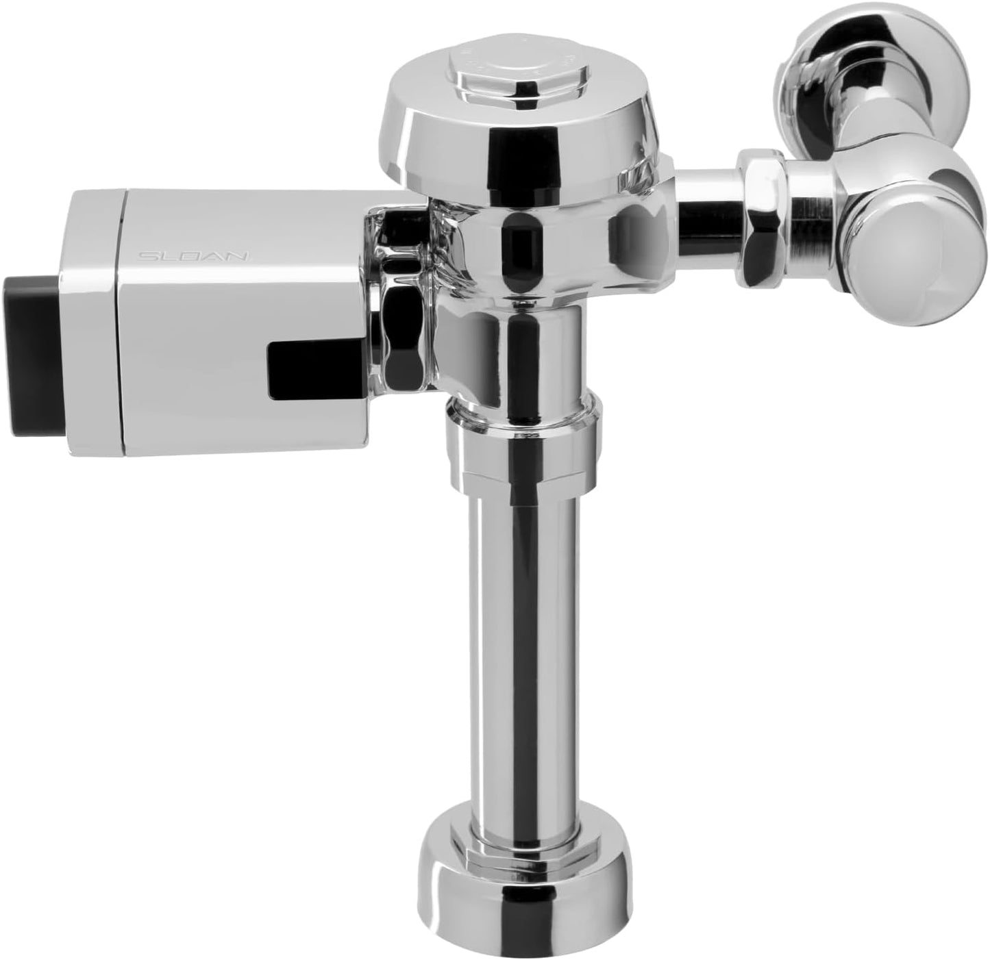 Sloan Royal 111 SFSM Exposed Sensor Water Closet Flushometer, 1.28 GPF Flush Valve - Infrared Sensor w/True Mechanical Override, Single Flush, Fixture Connection Top Spud, Battery Powered, 3910276