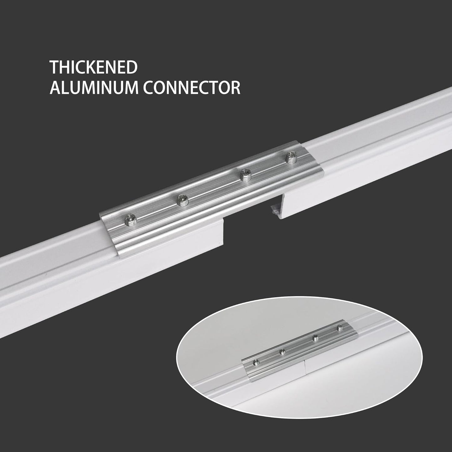 Curtain Track for Ceiling or Wall, Heavy Duty Aluminum Alloy with Smooth Sliding, Easy to Install, White, 3ft To 12ft