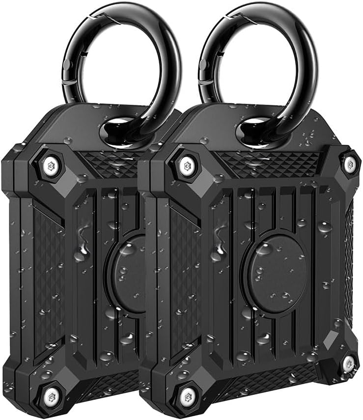 Tile Mate 2022 2024 Tracker Cover Anti-Scratch Waterproof Case with Keychain for Carabiner, Keys, Bags, Cat Dog Collar Holder