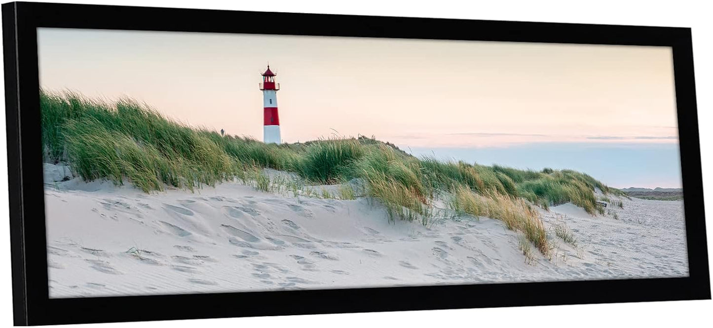 Americanflat 8x24 Picture Frame with Shatter-Resistant Glass - Signature Collection - Gallery-Style Frames Made of Engineered Wood - Photo Frame for Wall Display - Black