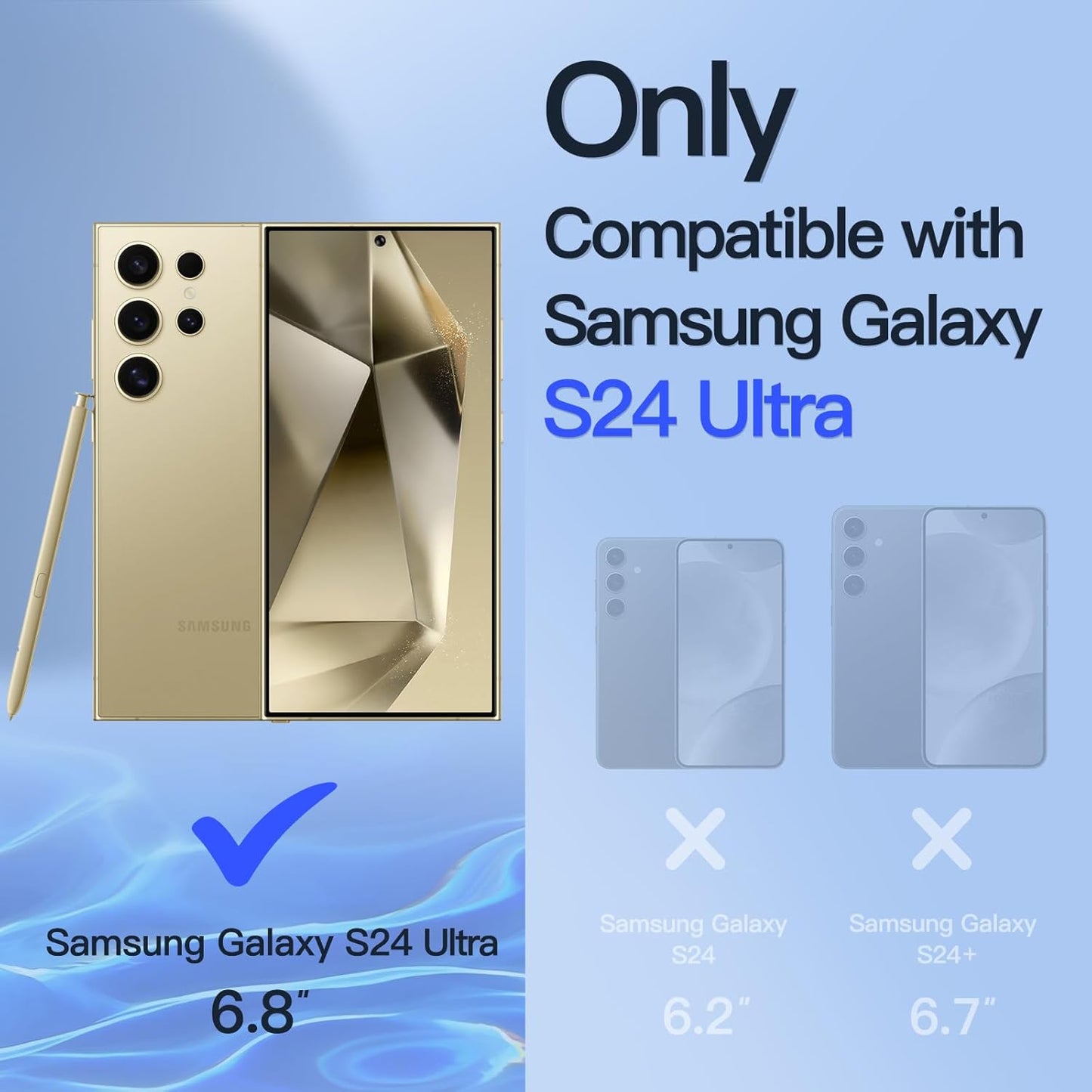 JETech Privacy Screen Protector for Samsung Galaxy S24 Ultra 5G 6.8-Inch with Camera Lens Protector, Anti-Spy Flexible TPU Film, Fingerprint Unlock Compatible, 2-Pack Each