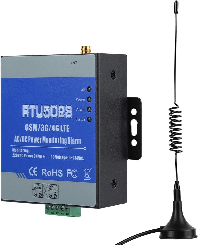 RTU5028 GSM Power Voltage Status Monitoring Alarm, Connection Remote Controling, Power Failure/Recover Alert 100-240V(US)