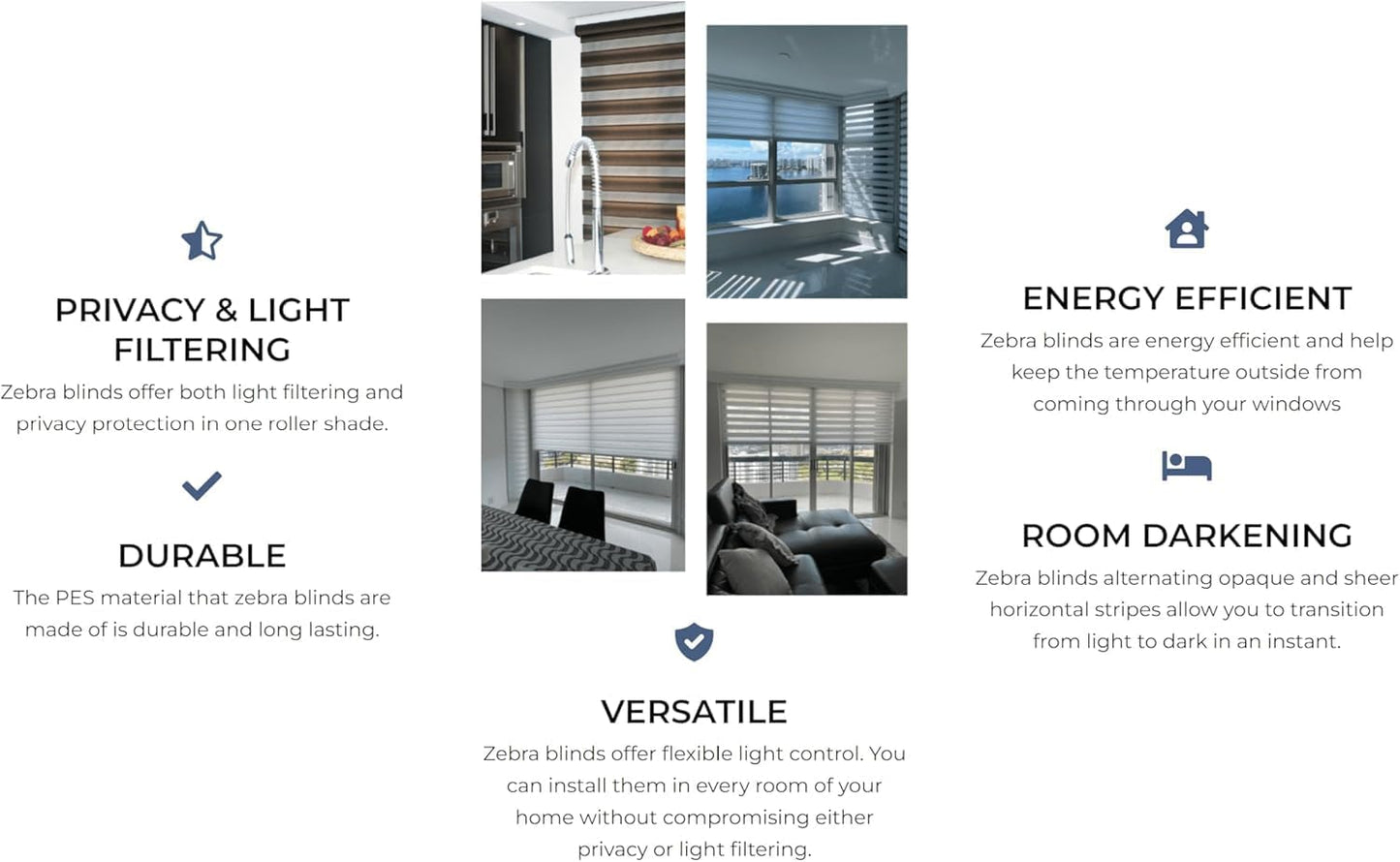 Shadesu Custom Size Zebra Blinds for Windows, 30" W x 72 H, Brown, Dual Layer Free-Stop Zebra Shades, Light Control for Day and Night, Sheer Blinds for Indoor Windows, Bedroom, Kitchen