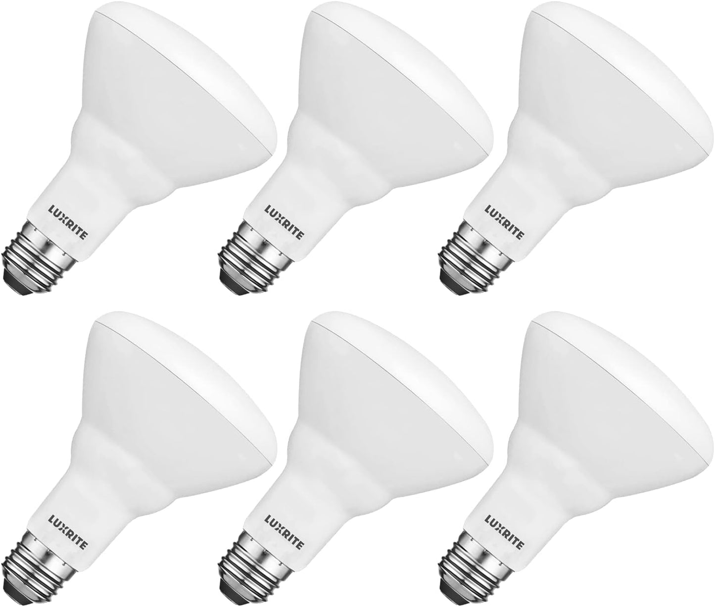 LUXRITE 6-Pack BR30 LED Bulb, 65W Equivalent, 6500K Daylight, Dimmable, 650 Lumens, LED Flood Light Bulbs, 8.5W, Energy Star, E26 Medium Base, Damp Rated, Indoor/Outdoor - Living Room and Kitchen