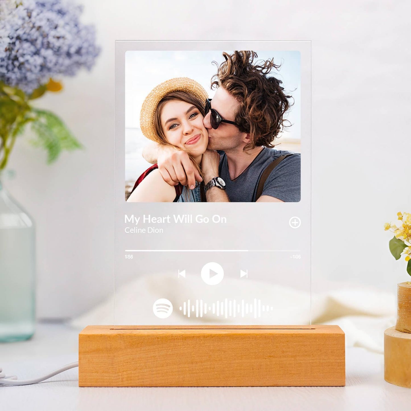 Custom Spotify Picture Frame, Customized Music Picture Frames, Personalized Photo Frames, Personalized Anniversary Valentines Day Gifts for Women Men Her Him Couple