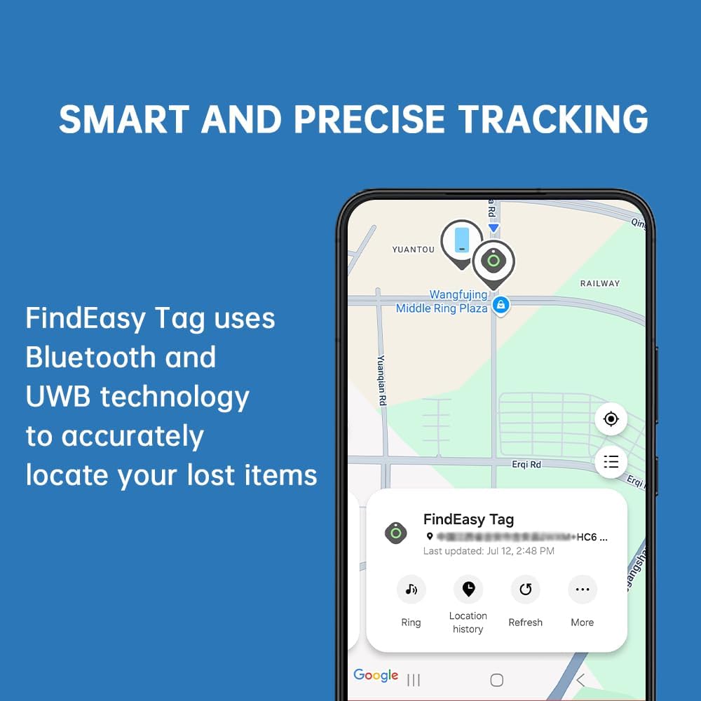 SmartTags for Samsung - Bluetooth Tracker Works with Samsung SmartThings, Item Locator for Keys, Wallet, Luggage, Pets, IP65 Water-Resistant, CR2032 Replaceable Battery, 2PCS (NOT for iOS or Huawei)