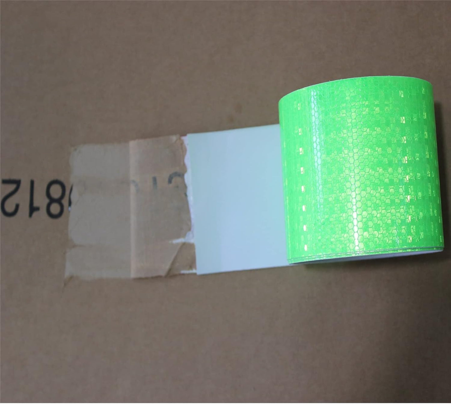 Green Reflective Tape Outdoor Waterproof 4 inch Wide, High Visibility Warning Industrial Marking Tape, Safety Stickers (68 feet,5 Rolls)