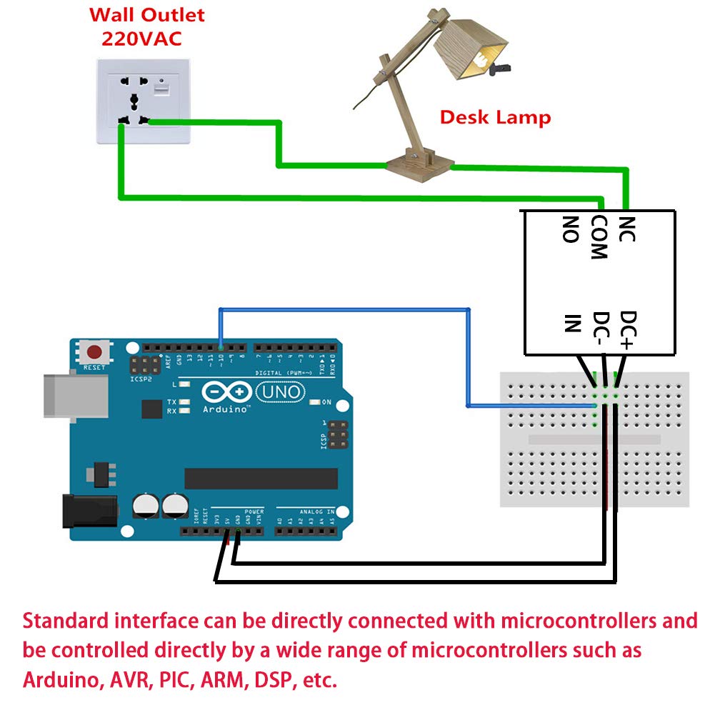 Relay Module with Optocoupler High/Low Level Trigger for Arduino (5, 5V Relay 1 Channel)