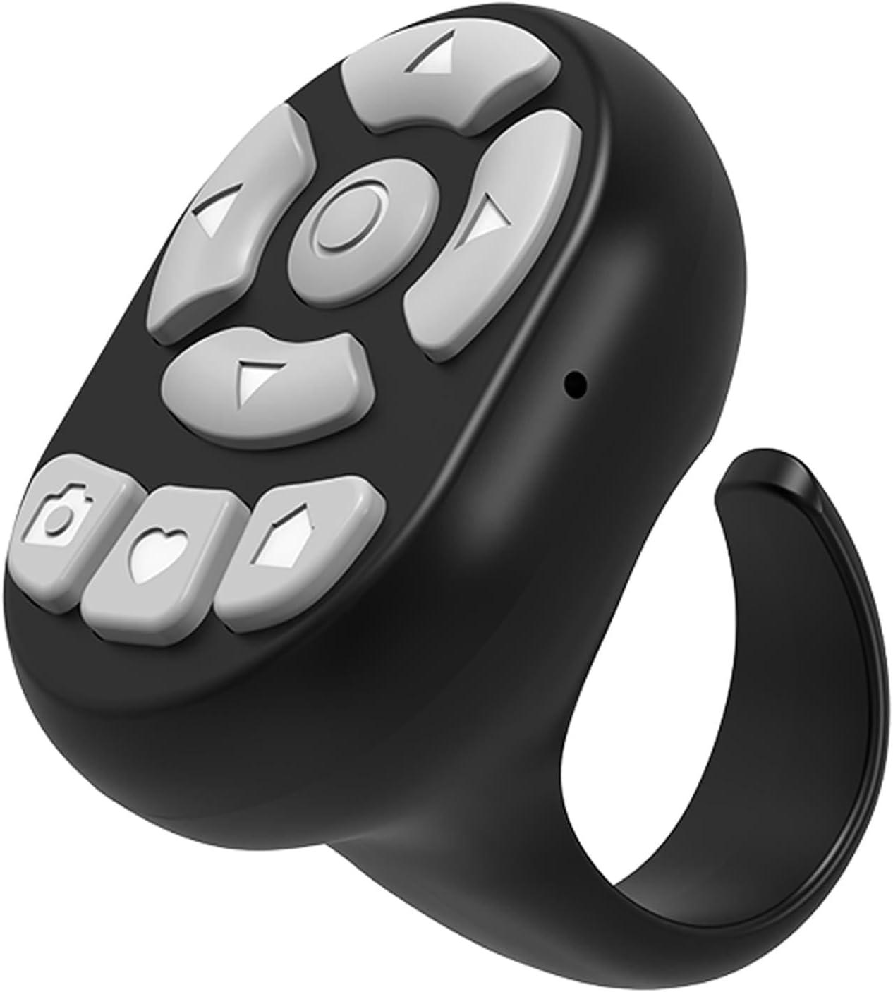 TikTok Scrolling Ring Microphone Remote Control,Fingertip Wireless Bluetooth Remote Control;for iPhone,Google Pixel,Samsung Phone (Black)
