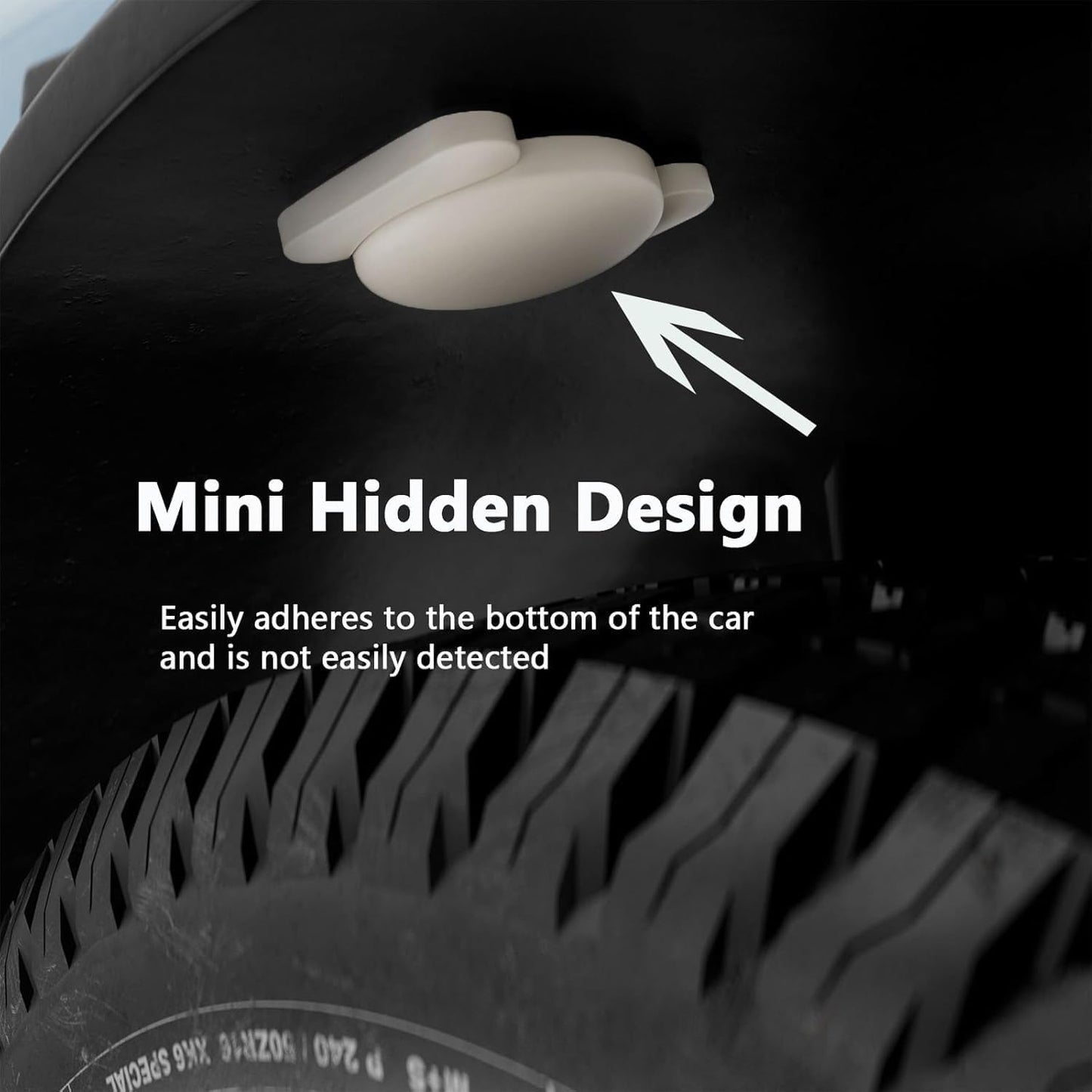 Car GPS Tracking Device for Vehicles, 1PCS Real Time GPS Tracker Work with Find My (iOS Only),Hidden Mini GPS Tracker,No Monthly Fee (White Tracker, White Magnetic Case)