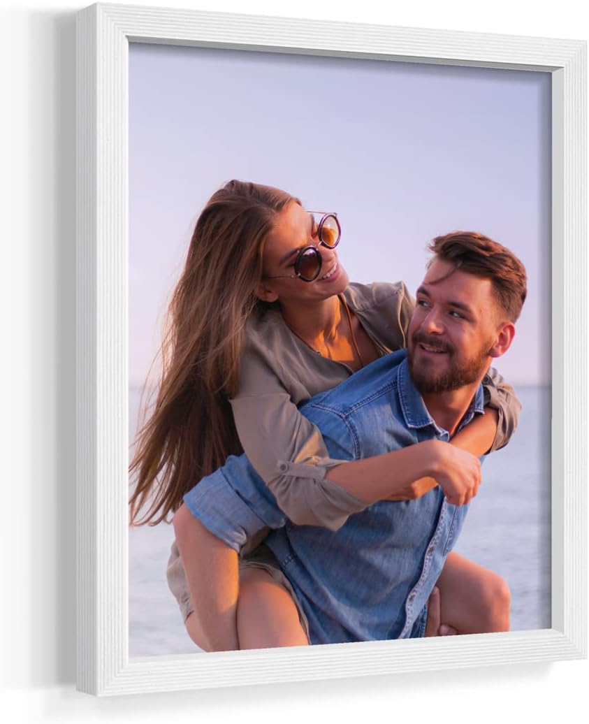 Renditions Gallery 8X10 Custom Photo Prints with Real Wood Picture Frames. Create Personalized Photos with Peel & Stick Photo Frames. Single, White Frame