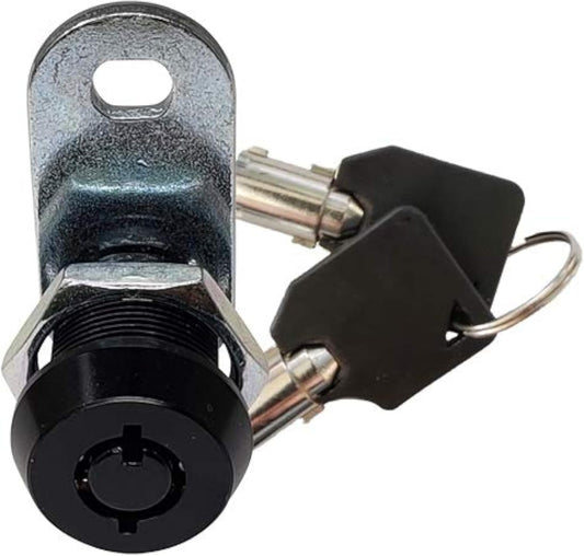 Admiral Locks Tubular Cam Lock, Keyed Alike Removable Key RV Compartment Storage Lock Cabinet Locks (Black Pack of 1, 5/8" 180°)