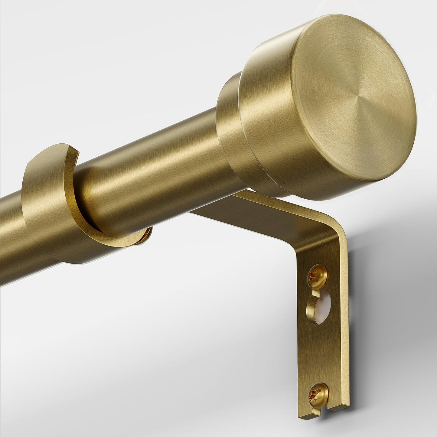 Oneach Curtain Rods for Windows 48 to 84 Inch, 1 Inch Pole Adjustable Curtain Rod with Easy Installation and Modern Design (Antique Gold, 16 to 88 Inch)