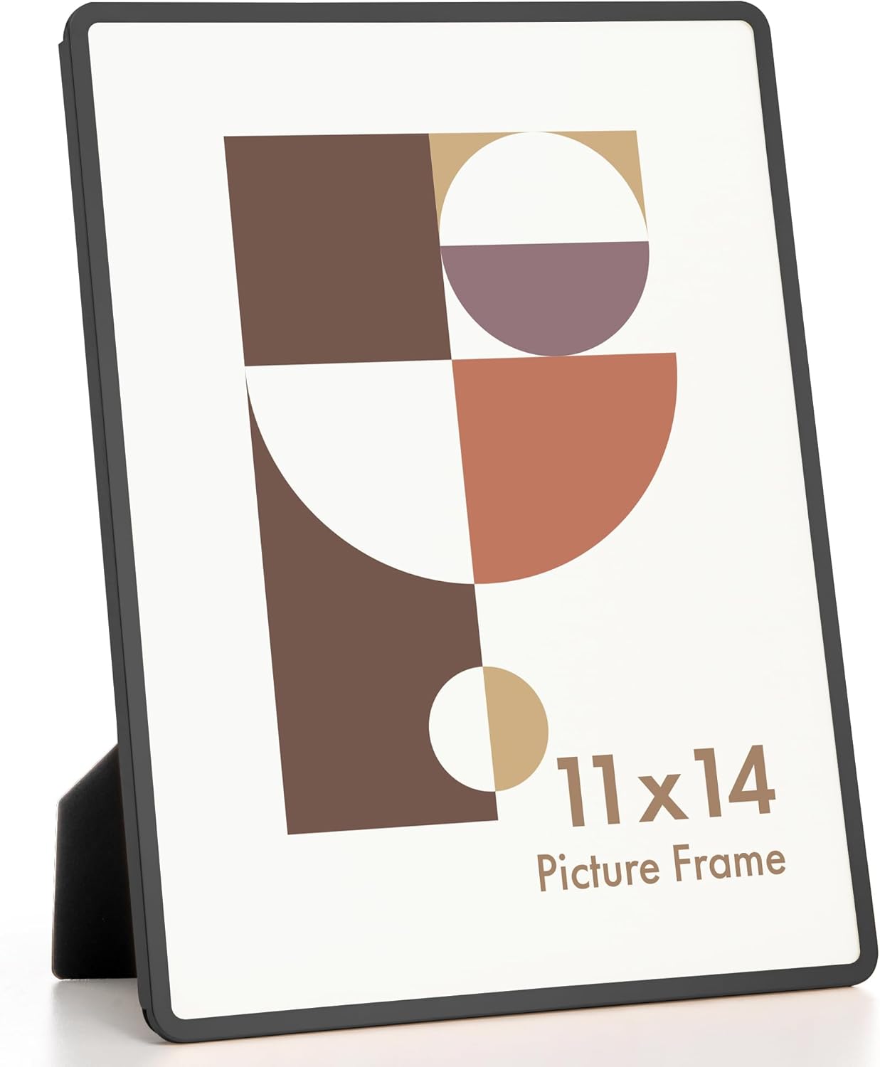 Axeman 11x14 Picture Frame-Metal Rounded Corner Frame 11x14, 11''x14''Photo Frame with Tempered Glass,Tabletop and Wall Display, One-Piece 11 By 14 Metal Picture Frame for images, Black
