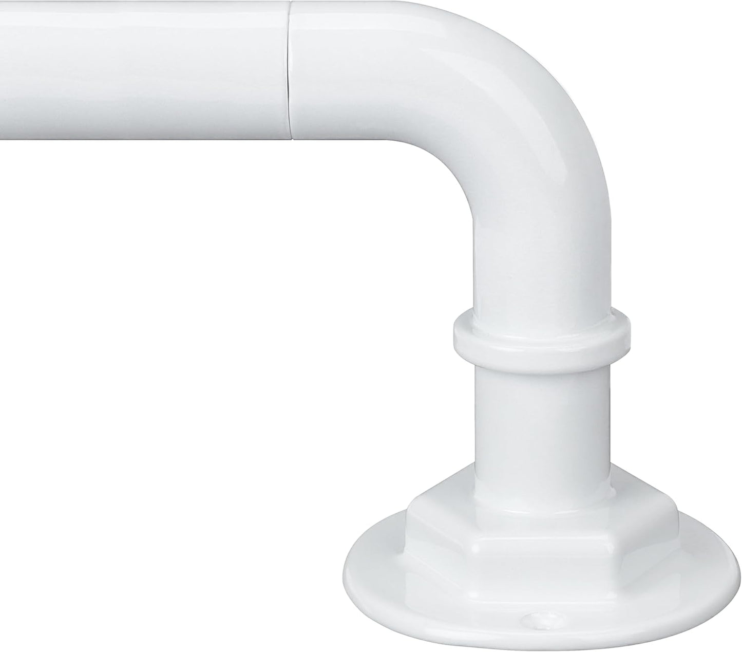Curtain Rods for Windows 16 to 88 Inches Adjustable Blackout Wrap Around 1 Inch Diameter Curtain Rod,Ivory White