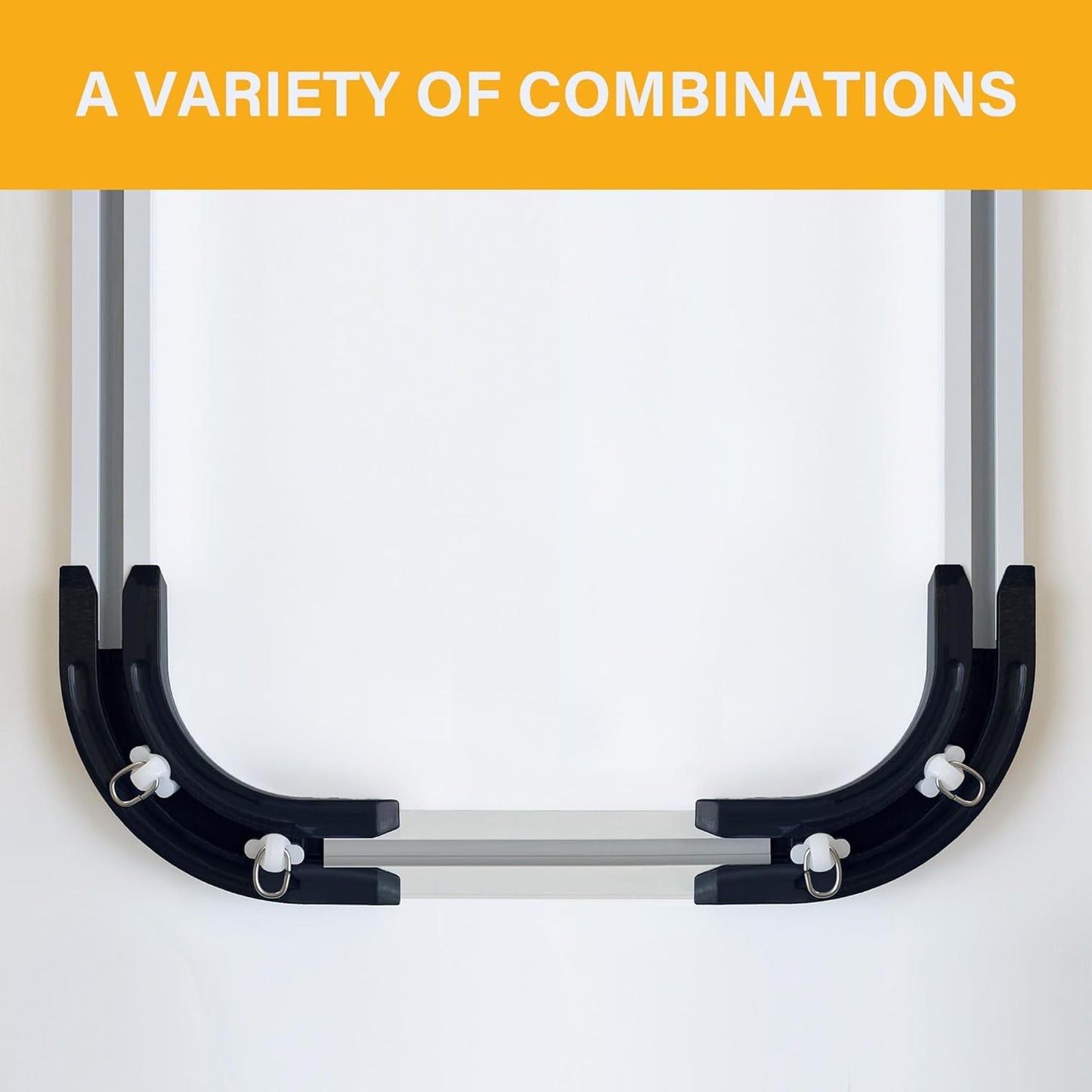 90° Curved Connectors for Ceiling Curtain Track, Ceiling Track for Curtains, Track Curtains Ceiling Mount/Wall Mount, Room Divider Curtains Tracks（Black 2 PCS）.