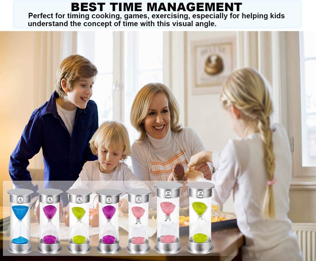 SuLiao 1 Minute Hourglass Timer Sand Clock, Unbreakable Pink Sand Watch one Minute, Colorful Plastic Hour Glass Sandglass for Kids, Games, Classroom, Decorative