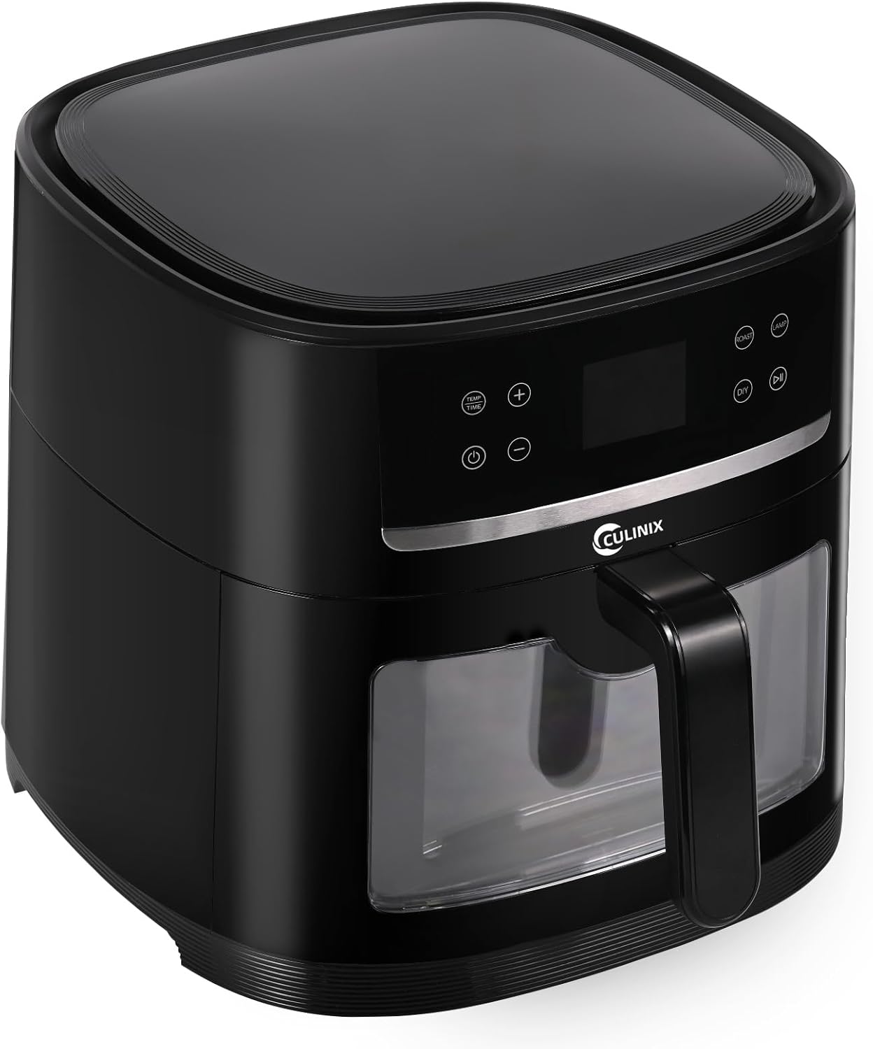 8L Large Air Fryer, AI Intelligent Recognition Cooking Air Fryer with Window, 12 Preset Menus, Touchscreen Display, 400°F, Raven Black