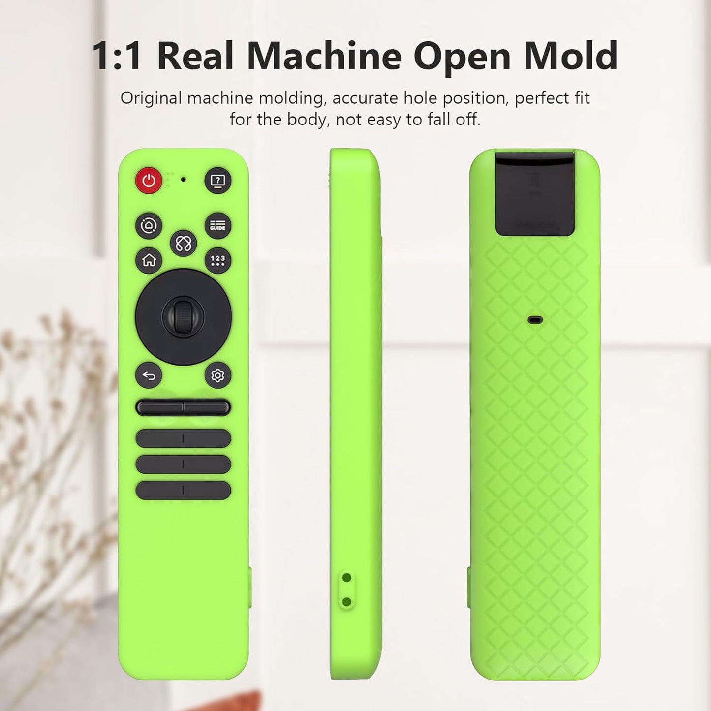 LEFXMOPHY Case for LG MR25GA Remote Compatible with 2025 LG OLED Smart TV C5 B5 G5 M5 Series Remote, Silicone Cover Glow in Dark - Lime Green