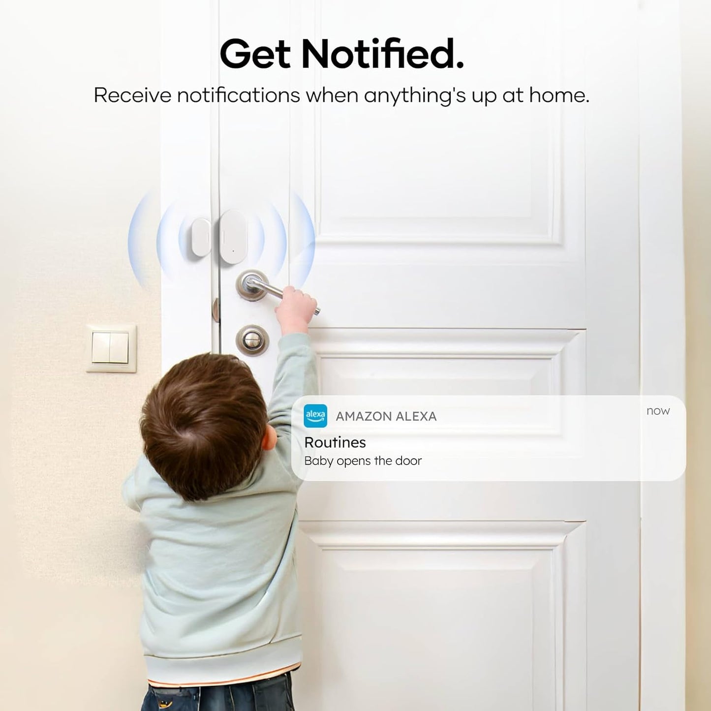 Zigbee Door Sensor 2 Pack, Mini Smart Door Sensor, Home Automation, Kid Safety, Compatible with SmartThings, Alexa, Home Assistant, Aeotec, Hubitat, Homey with Build-in Zigbee Hub, Hub Required