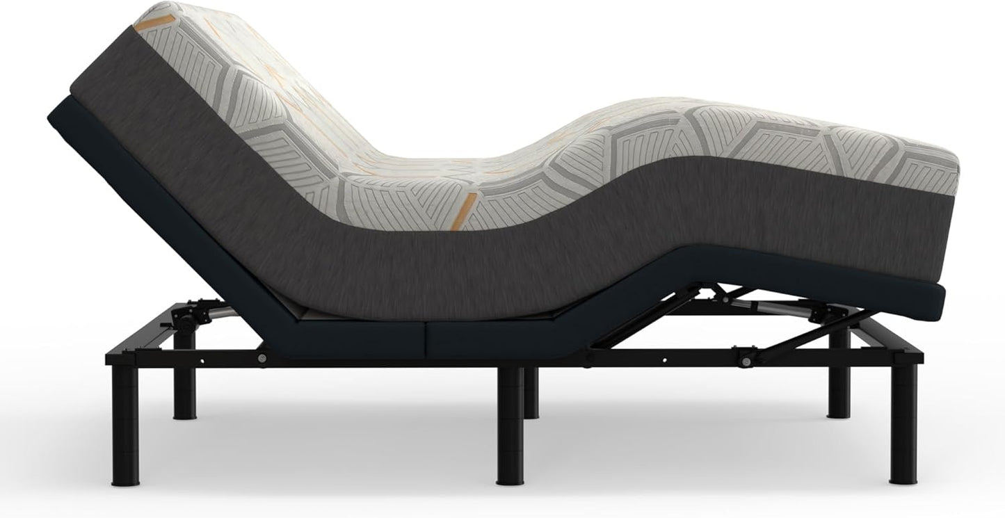 Blissful Nights e4 King Adjustable Bed Base Frame with 12" Medium Firm Copper and Gel Infused Memory Foam Mattress