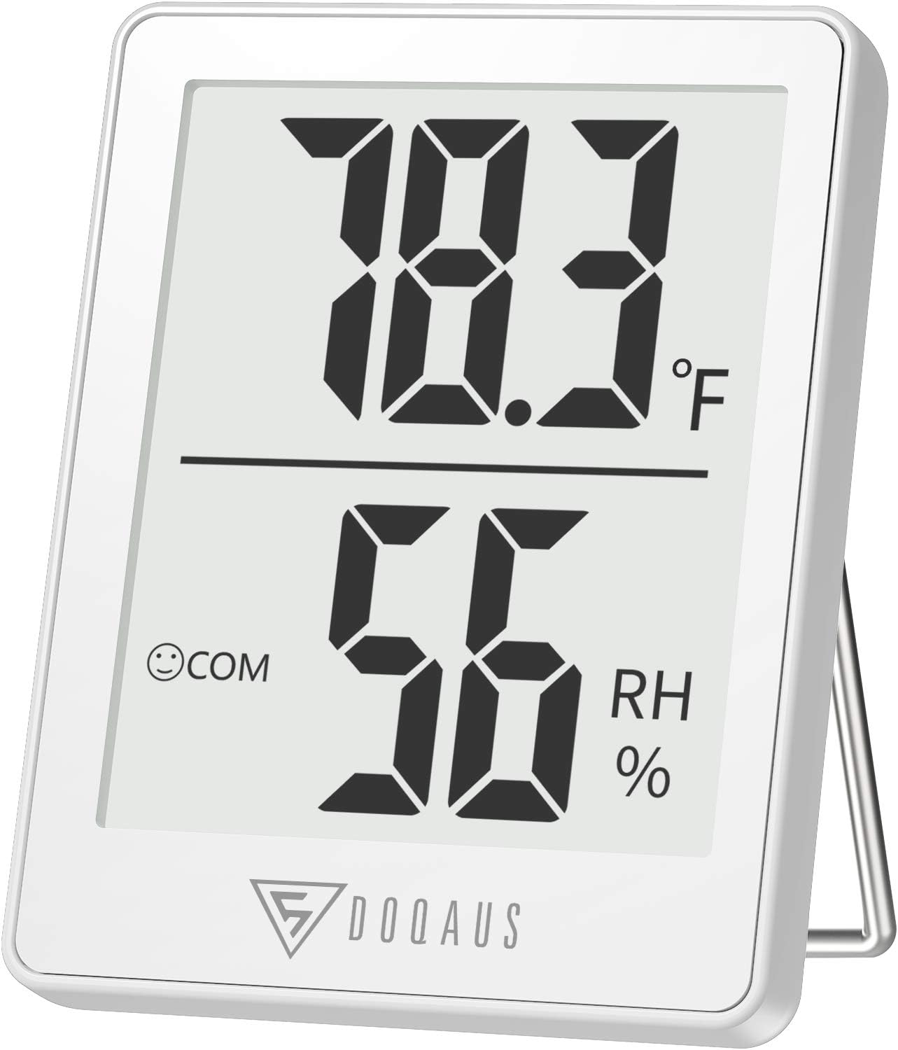 DOQAUS Digital Hygrometer Indoor Thermometer Humidity Gauge Room Thermometer with 5s Fast Refresh, Accurate Temperature Humidity Meter for Home, Office, Babyroom, Greenhouse (White)