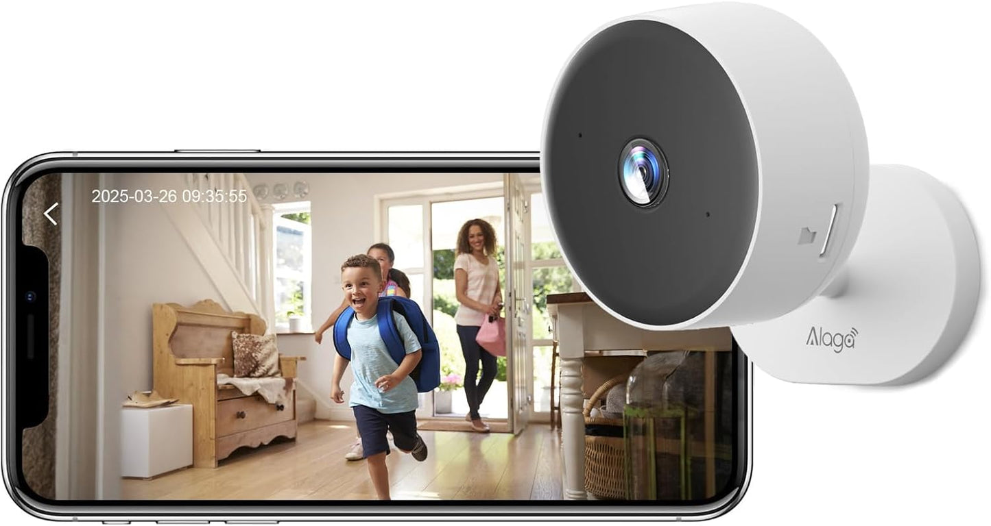[5G & 2.4G] 2K Indoor Security Camera for Bedroom, Pet/Dog/Baby Camera with Phone App, AI Human Detection, Night Vision, 2-Way Audio, Alexa & Google Home Compatible, with a Month Cloud Storage