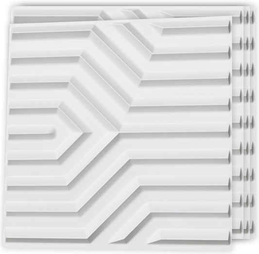 Art3d Decorative 3D Wall Panel, 32 Sq.FT PVC Interior Wall Decor for Living Room, Bedroom, Lobby, Office, Shopping Mall, White