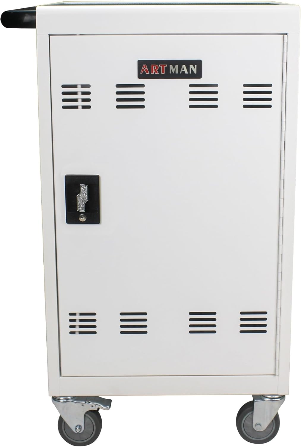Laptop Charging Cart, 32 Charging Ports Laptop Storage Cart, 30-Bay Mobile Charging Cabinet for iPads up to 16.3", Chromebook Devices, Cord Management, Access Lock.School,Business.White